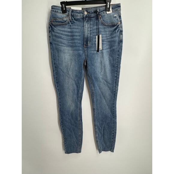 Judy Blue Women's End Game Hi-Rise Tummy Control Skinny Jeans Raw hem size 15/32 - Picture 1 of 8
